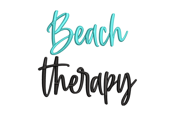 Beach Therapy Embroidery Design
