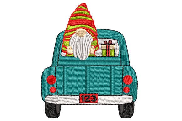 Christmas Gnome on the Truck