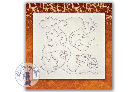 Fall Countryside Dog, E2E Quilting