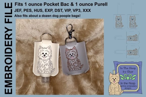 Fluffy Dog Hand Sanitizer Holder