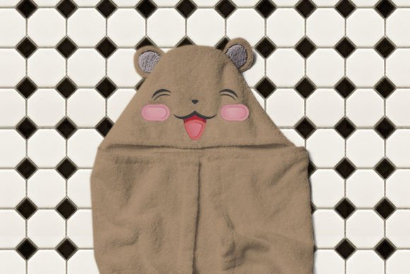 Laughing Kawaii Animal Face Applique