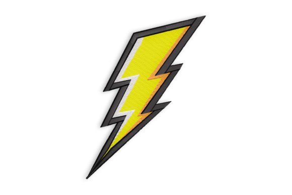 Lightning Bolts Embroidery Design